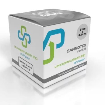 Leucoplast plastic transparent 5x9.14 cm, ambalat individual