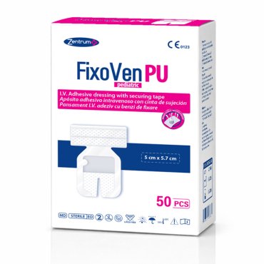 Plasturi cu fereastra transparenta pentru fixarea branulei – 5 x 5,7 cm, pediatric, cutie 50 buc