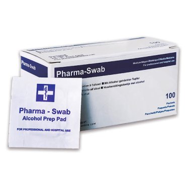 Tampoane impregnate cu alcool , pentru injectii, 10x 18 cm , cutie 100 buc