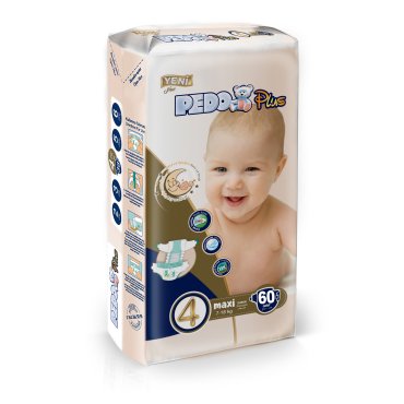 Scutece bebelusi Pedo Plus Nr. 4 Maxi, 7-18 kg, 60 buc