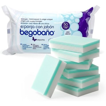 Burete Preimpregnat cu Săpun și Aloe Vera pentru Igienizare Pacient - Gama SeptiCare, PH 5.5, 14 x 10 cm, pachet 50 buc