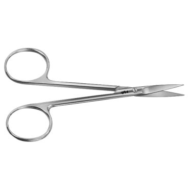 Foarfecă Subțire Aesculap Iris Dreaptă – 11 cm, Ascuțită/Ascuțită
