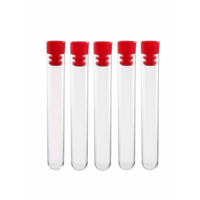 Eprubete Plastic Nesterile 5 ml, 12x75 mm, cu Dop