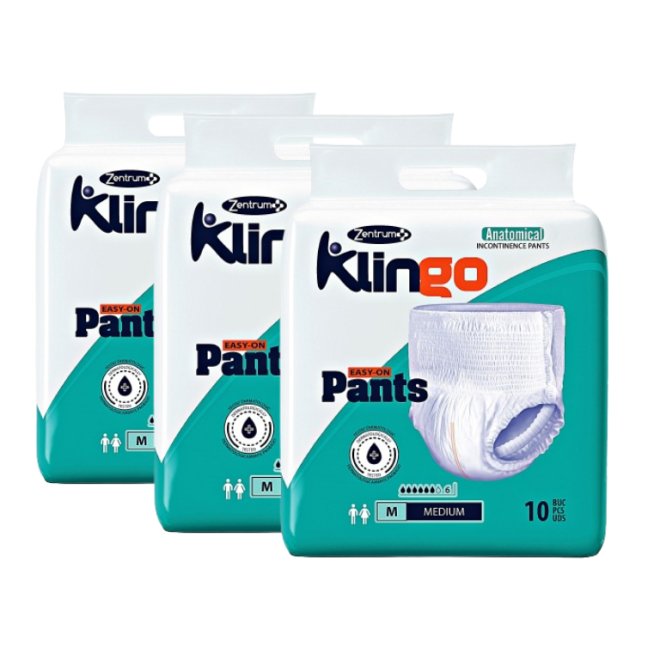 Scutece adulți tip chilot Klingo Easy-on Pants M, pachet 30 buc