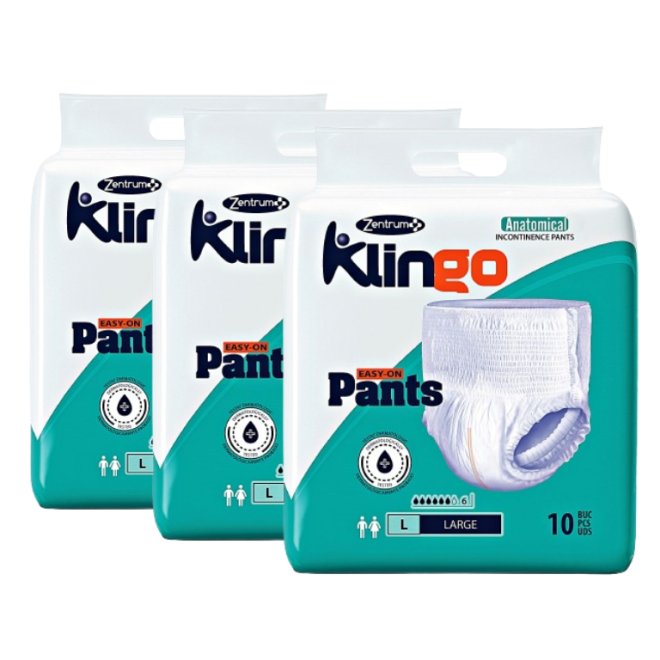 Scutece adulți tip chilot Klingo Easy-on Pants L, 30 buc