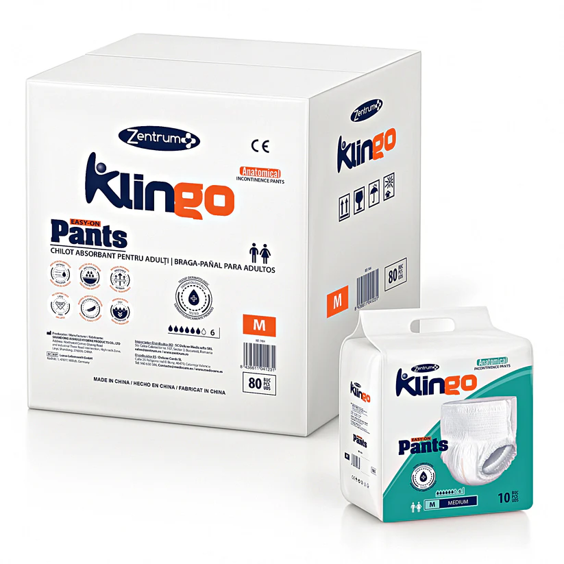 Scutece chilot pentru adulti Klingo Pants M – 80 buc