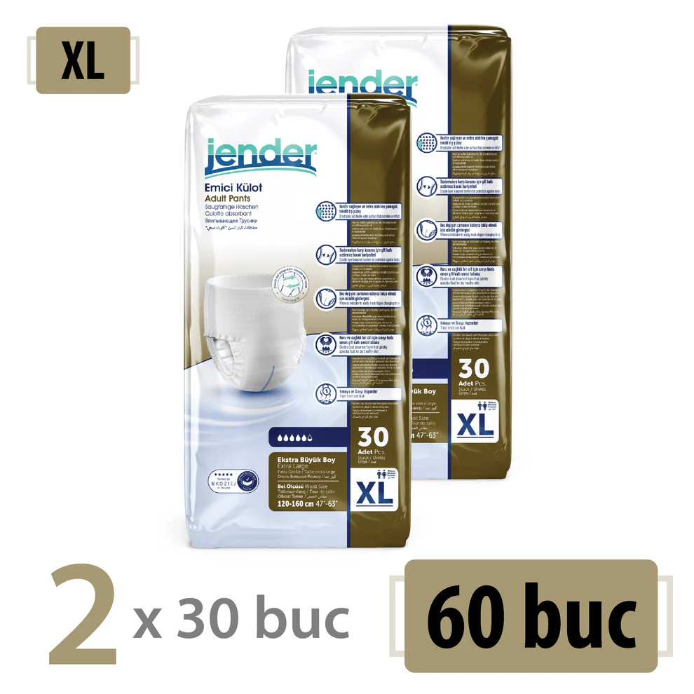 Scutece chilot Jender – XL, 60 buc