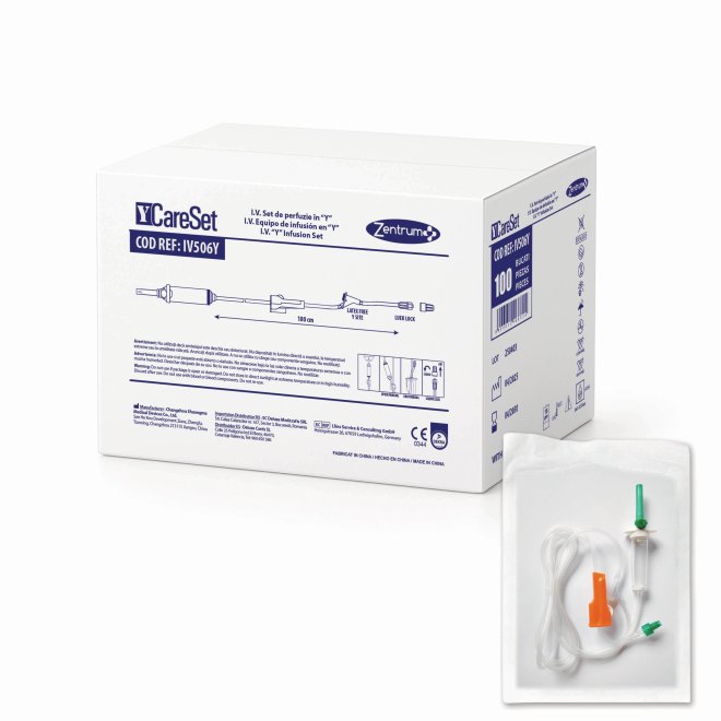 Perfuzor cu port in Y, steril – cutie 100 buc