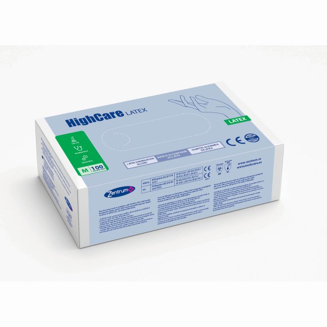 Manusi din latex cu pudra, marimea M – cutie 100 bucati