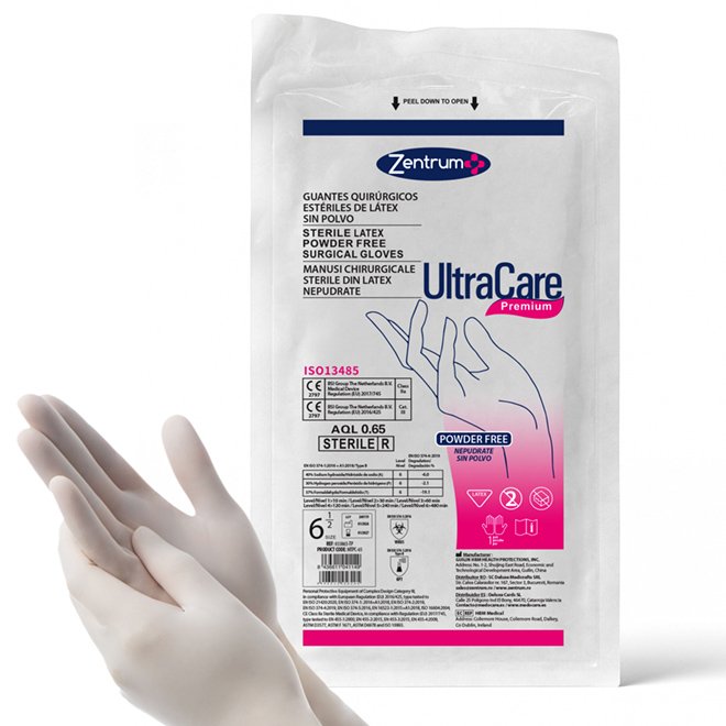 Manusi sterile din latex, marimea 6.5