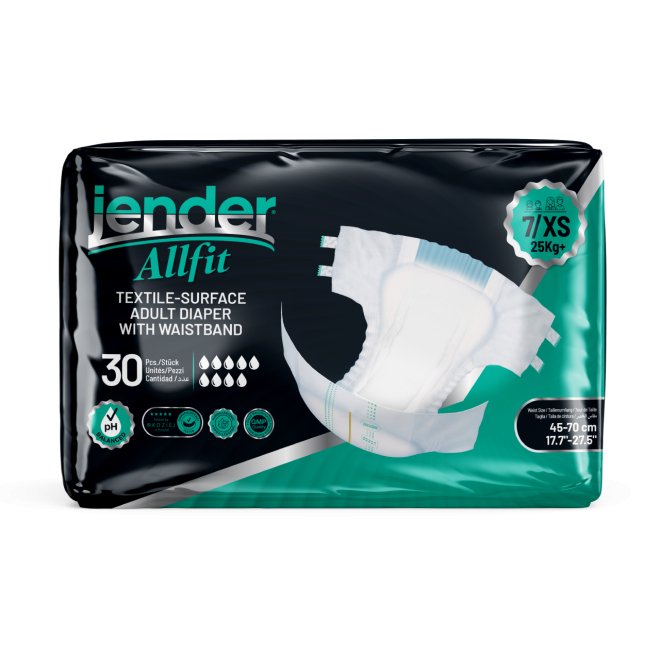 Scutec pentru adulti si copii mari Jender Allfit 7/XS, cu banda de fixare – 30 buc