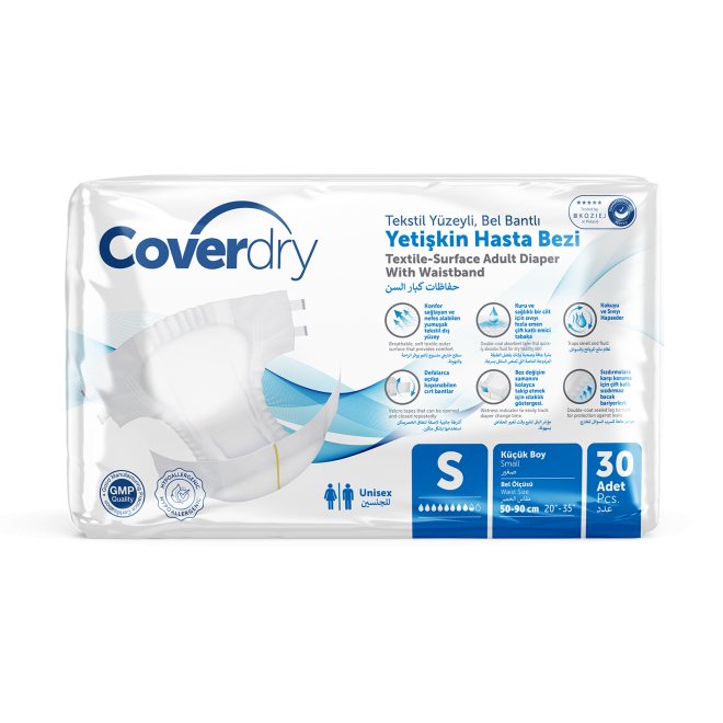Scutece pentru adulți și copii mari Coverdry S, pachet 30 bucati