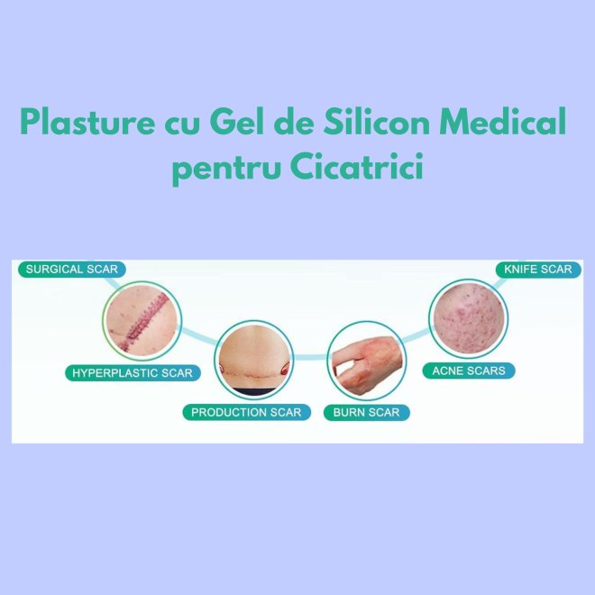 Banda adeziva cu gel de silicon medical pentru cicatrici 2 cm x 3 m