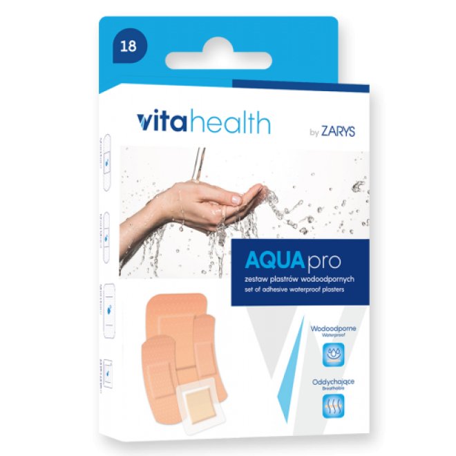 Plasturi impermeabili VitaHealth AQUApro, cutie 18 buc