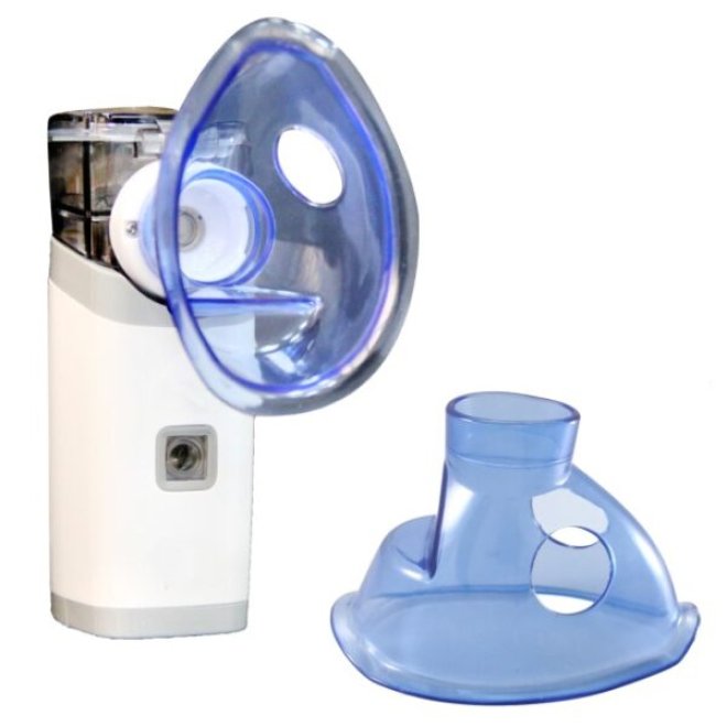 Aparat aerosoli portabil cu tehnologie Mesh, nebulizator silentios, USB/baterii