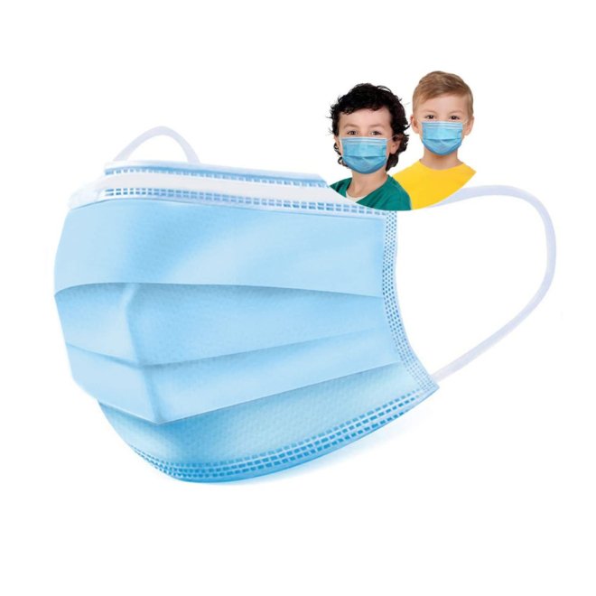 Masca chirurgicala pentru copii, 3 pliuri, cutie 50 bucati