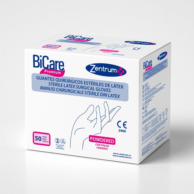 Manusi sterile din latex, pudrate