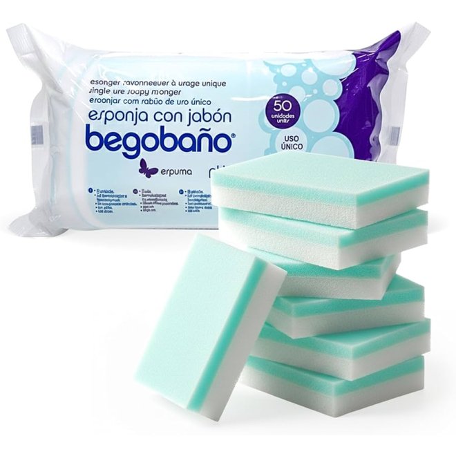 Burete Preimpregnat cu Săpun și Aloe Vera pentru Igienizare Pacient - Gama SeptiCare, PH 5.5, 14 x 10 cm, pachet 50 buc