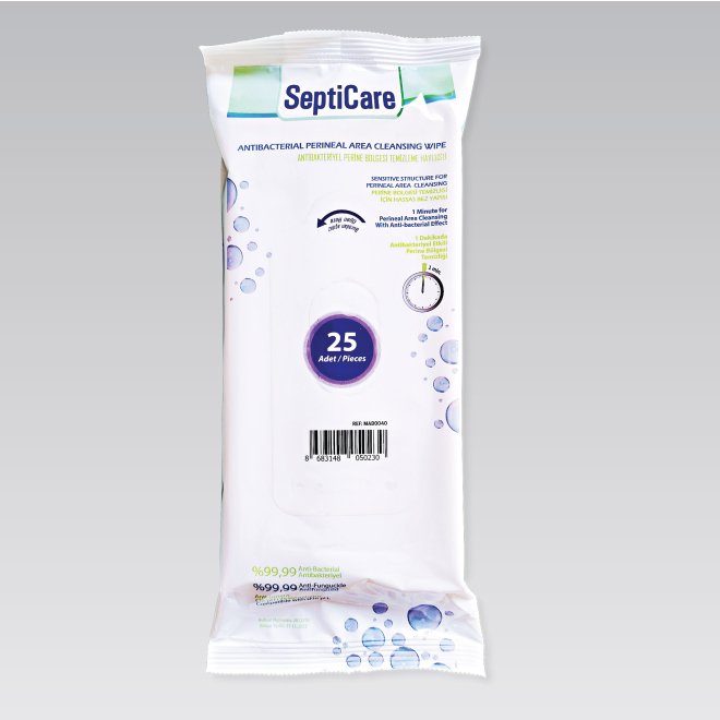 Servetele ANTIBACTERIENE Perineale SeptiCare, 3 Pachete a 25 Bucăți – Igienă și Protecție Optime pentru Zona Intimă