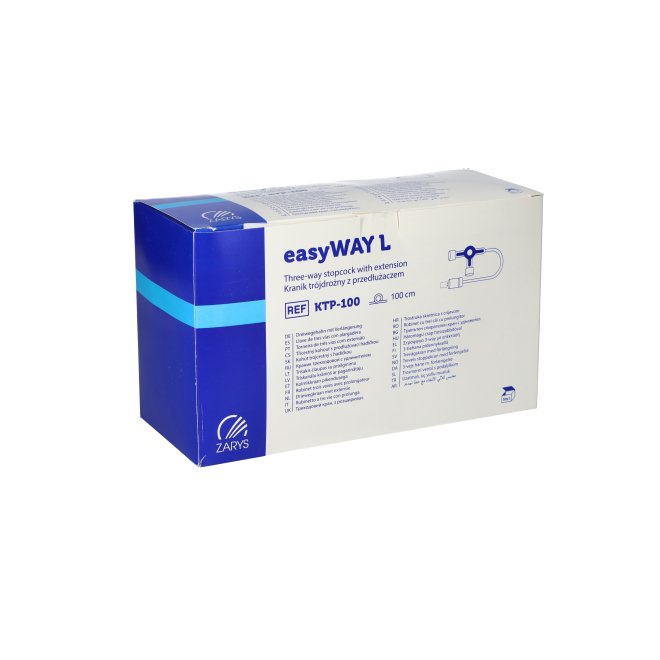 Robineți medicali cu 3 căi și tub prelungitor 100cm, steril, cutie 50 buc - easyWAY L