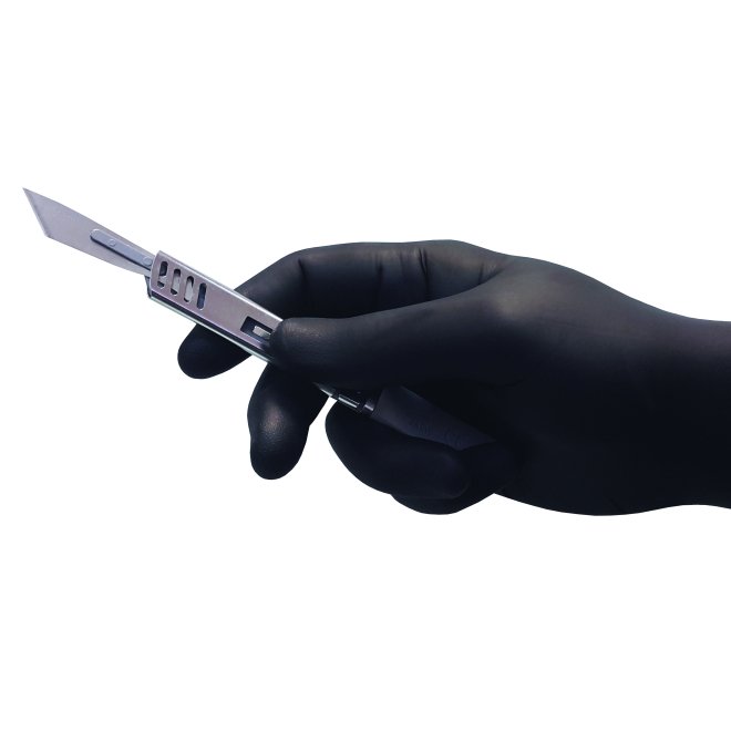 Mănuși nitril negre easyCARE, nepudrate, nesterile, mărimea XL – cutie 100 bucăți