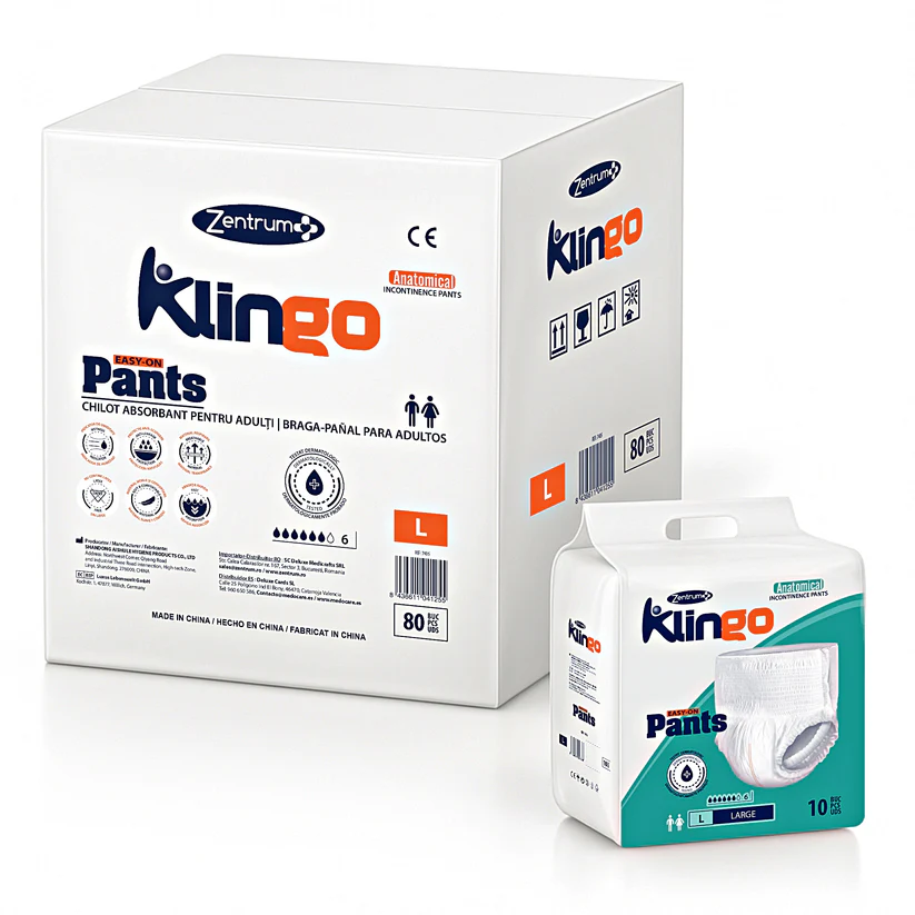 Scutece chiloți pentru adulti Klingo Pants – marimea L, 80 bucati